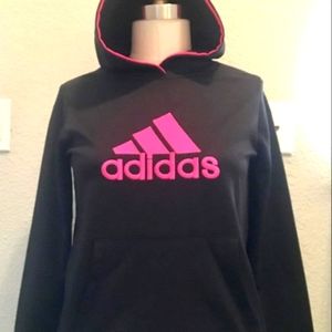 Adidas Teens Black Pink Hoodie